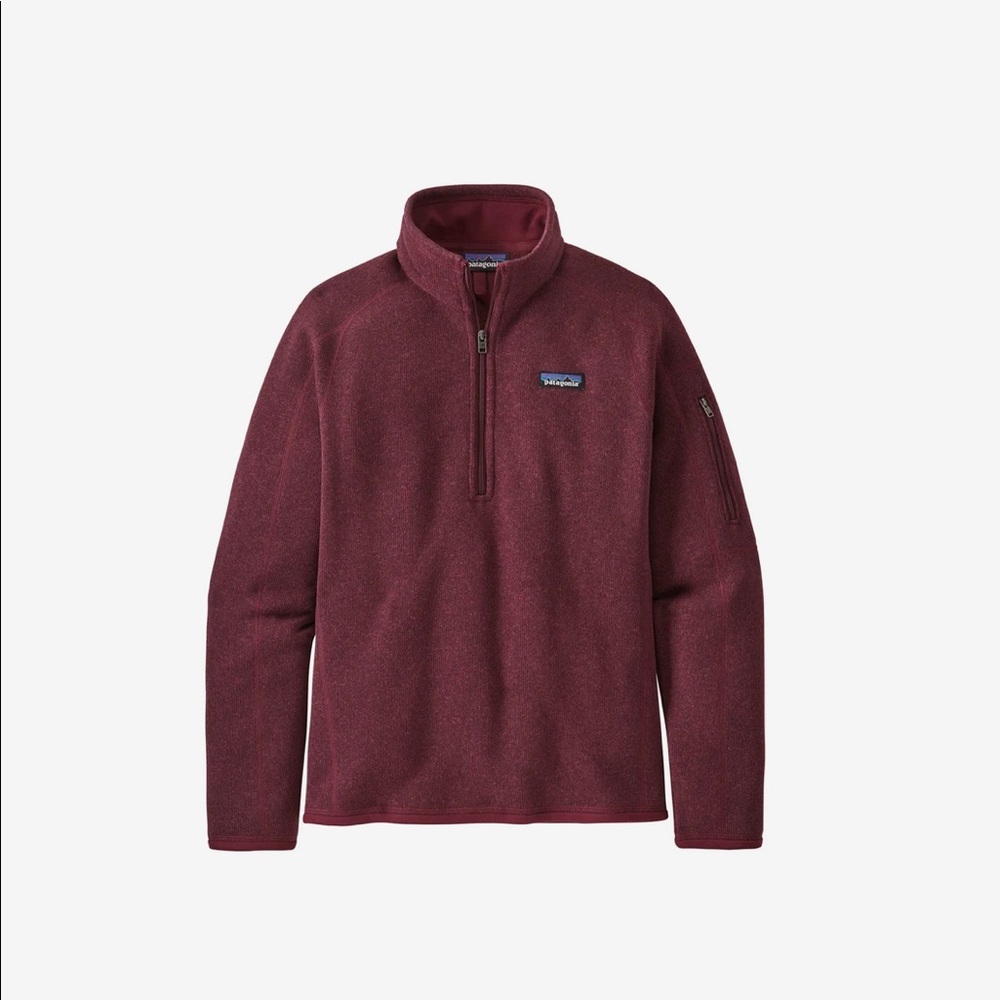 Patagonia 1/4 zip fleece in chicory red